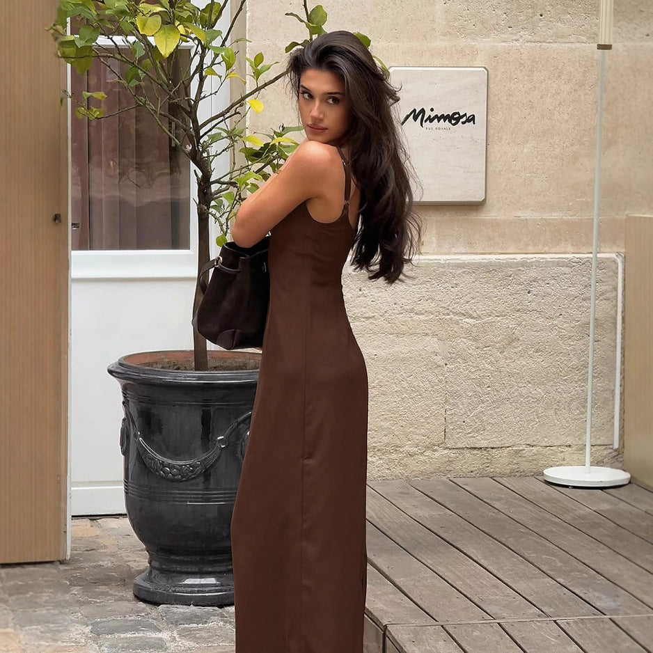 Woman Waist Slimming Slim Fit Sling Summer Dress